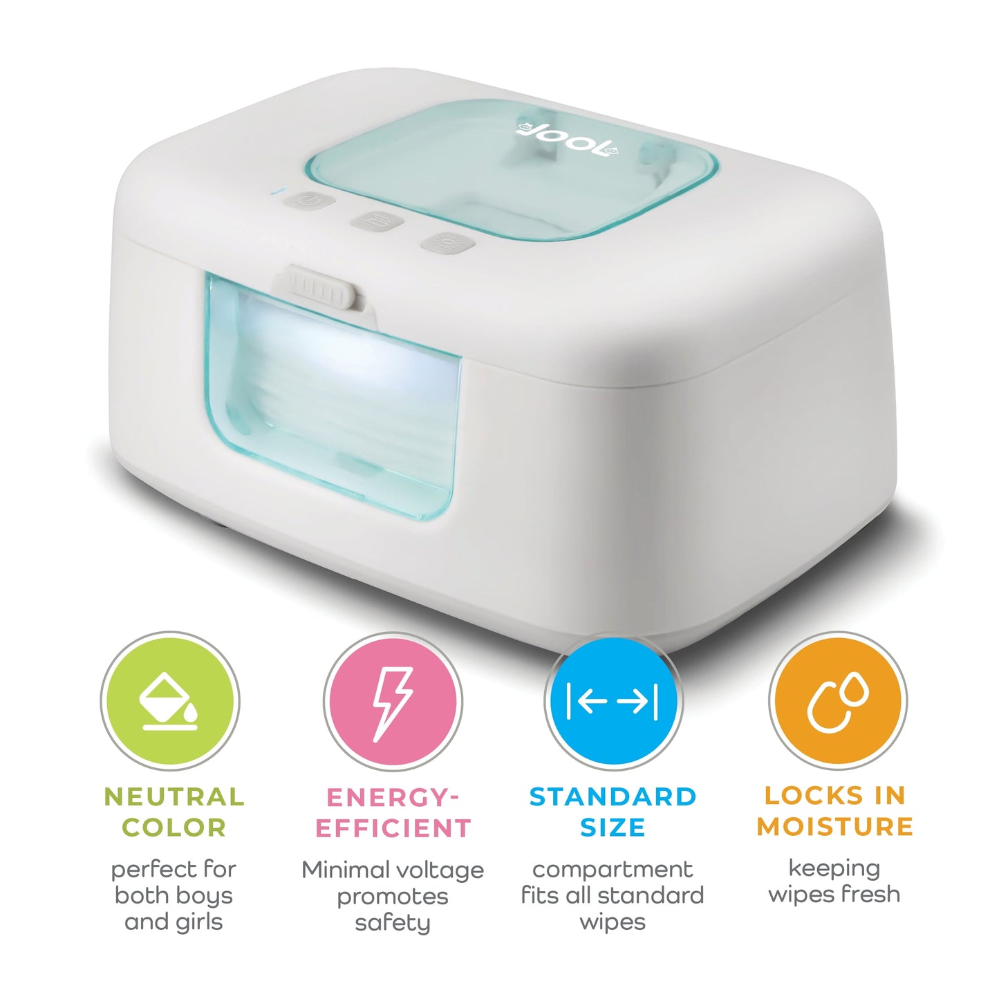 Baby Wipe Warmer & Dispenser with LED Changing Light & On/Off Switch by