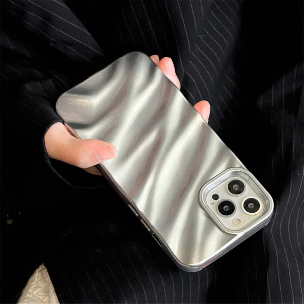 Silver Silk Pattern Phone Case for Iphone